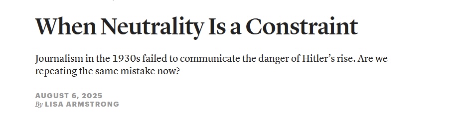 Lisa Armstrong (FASPE Journalism faculty member) in Columbia Journalism Review